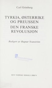 book Tyrkia, Østerrike og Preussen, Den franske revolusjon