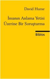 book David Hume-İnsanın Anlama Yetisi Üzerine Bir Soruşturma