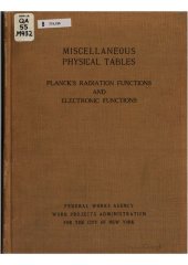 book Miscellaneous physical tables. Planck's radiation functions and electronic functions