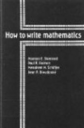 book How to write mathematics