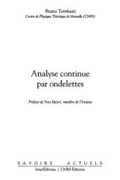 book Analyse continue par ondelettes