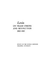 book Lenin. on Trade Unions and Revolution 1893-1917