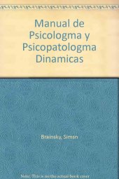 book Manual de psicología y psicopatología dinámicas (Spanish Edition)