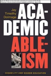 book Academic Ableism: Disability and Higher Education