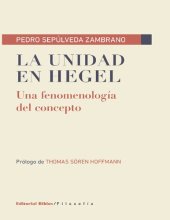 book La unidad en Hegel. Una fenomenología del concepto