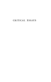 book Critical essays