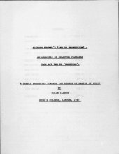 book Richard Wagner's "Art of transition": An Analysis of Selected Passages from Act 2 of Parsifal