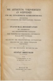 book Die Abtretung Vorpommerns an Schweden und die Entschädigung Kurbrandenburgs : Ein Beitrag zur Geschichte des Westfälischen Friedens