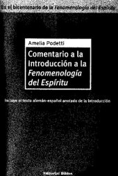 book Comentario a la Introducción a la Fenomenología del Espíritu