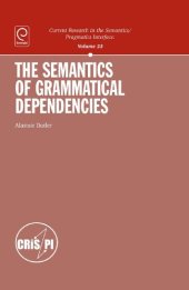 book The Semantics of Grammatical Dependencies