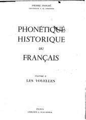 book Phonétique historique du français