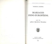 book Mariages indo-européens - suivi de Quinze questions romaines