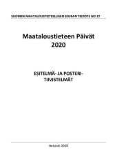 book Maataloustieteen Päivät 2020 - Esitelmä ja Posteri Tiivistelmät