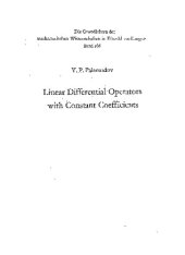 book Linear Differential Operators with Constant Coefficients