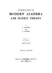 book Introduction to Modern Algebra and Matrix Theory