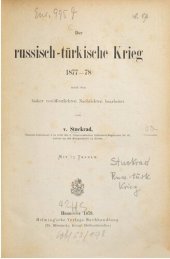 book Der Russisch-Türkische Krieg 1877-78 nach den bisher veröffentlichten Nachrichten bearbeitet