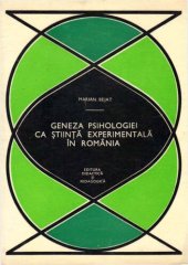 book Geneza psihologiei ca știință experimentală în România