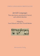 book Jewish Languages: Text Specimens, Grammatical, Lexical, and Cultural Sketches