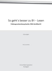 book So geht's zu B1 Lesen Loesungen