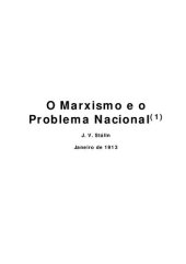 book O marxismo e o problema nacional