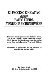 book El proceso educativo según Paulo Freire y Enrique Pichon-Rivière