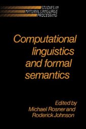 book Computational linguistics and formal semantics