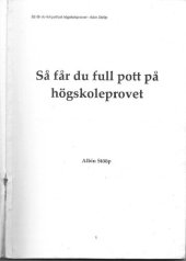 book Så får du full pott på högskoleprovet