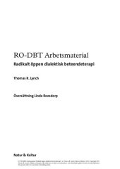 book RO-DBT terapeutinstruktioner: Radikalt öppen dialektisk beteendeterapi