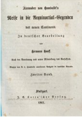 book Alexander von Humboldts Reise in die Äquinoctial-Gegenden des neuen Kontinents