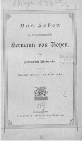 book Das Leben des Generalfeldmarschalls Hermann von Boyen / 1814-1848