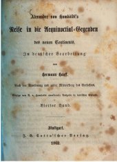 book Alexander von Humboldts Reise in die Äquinoctial-Gegenden des neuen Kontinents