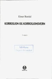 book Korrosjon og korrosjonsvern