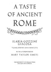 book A Taste of Ancient Rome