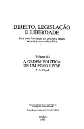 book Direito, legislação e liberdade: a ordem política de um povo livre