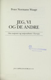 book Jeg, vi og de andre : om nasjoner og nasjonalisme i Europa