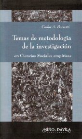 book Temas de metodología de la investigación en Ciencias Sociales empíricas