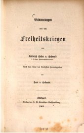 book Erinnerungen aus den Freiheitskriegen