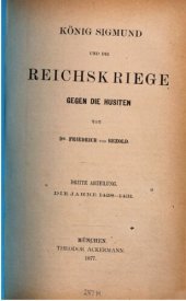 book König Sigmund und die Reichskriege gegen die Husiten [Hussiten] / 1428-1431