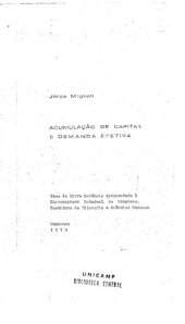 book Acumulação de capital e demanda efetiva