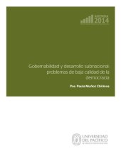 book Gobernabilidad y desarrollo subnacional: problemas de baja calidad de la democracia