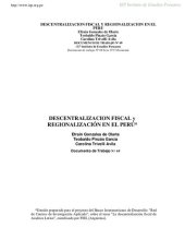 book Descentralización fiscal y regionalización en el Perú