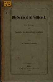 book Die Schlacht bei Wittstock : Ein Beitrag zur Geschichte des Dreißigjährigen Krieges