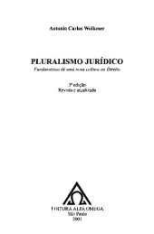 book Pluralismo jurídico: fundamentos de uma nova cultura no Direito