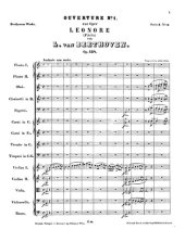 book Ouverture No. 1 zur Oper Leonore (Fidelio) op. 138