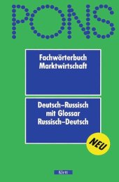 book PONS - Fachwörterbuch Marktwirtschaft Deutsch-Russisch: mit Glossar Russisch-Deutsch