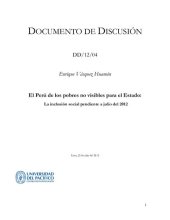 book El Perú de los pobres no visibles para el Estado:  La inclusión social pendiente a julio del 2012