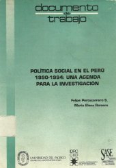 book Política social en el Perú 1990-1994: una agenda para la investigación