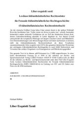 book Liber exquisiti xenii Lexikon frühmittelalterlicher Rechtswörter für Freunde mittelalterlicher Rechtsgeschichte