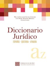 book Diccionario jurídico español - quechua - aymara