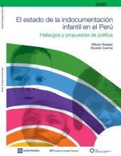 book El estado de la indocumentación infantil en el Perú. Hallazgos y propuestas de política